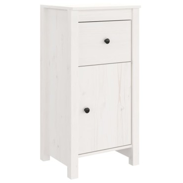vidaXL Ντουλάπι Λευκό 40x35x80cm από Μασίφ Ξύλο Πεύκου 1 τεμ.