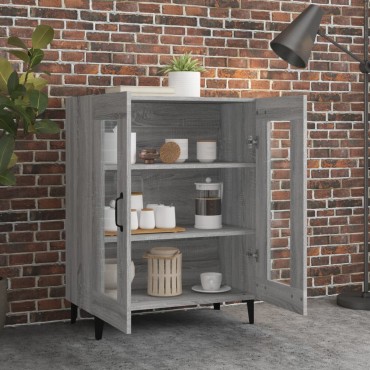 vidaXL Ντουλάπι Γκρι Sonoma 69,5x34x90cm από Επεξεργασμένο Ξύλο 1 τεμ.