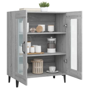vidaXL Ντουλάπι Γκρι Sonoma 69,5x34x90cm από Επεξεργασμένο Ξύλο 1 τεμ.