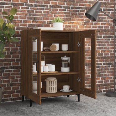 vidaXL Ντουλάπι Καφέ Δρυς 69,5x34x90cm Επεξεργασμένο Ξύλο 1 τεμ.