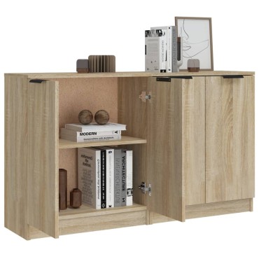 vidaXL Ντουλάπια 2 τεμ. Sonoma Δρυς 60x30x70cm Επεξεργασμένο Ξύλο