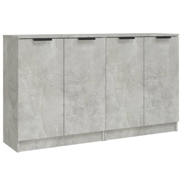 vidaXL Ντουλάπια 2 τεμ. Γκρι Σκυροδέματος 60x30x70cm Επεξεργ. Ξύλο