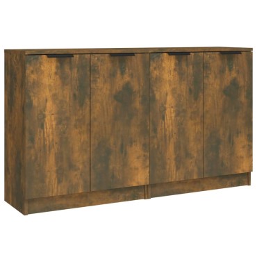 vidaXL Ντουλάπια 2 τεμ. Καπνιστή δρυς 60x30x70cm Επεξεργασμένο Ξύλο