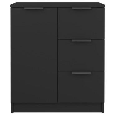 vidaXL Ντουλάπια 2 τεμ. Μαύρα 60x30x70cm Επεξεργασμένο Ξύλο