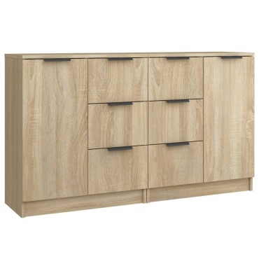 vidaXL Ντουλάπια 2 τεμ. Sonoma Δρυς 60x30x70cm Επεξεργασμένο Ξύλο