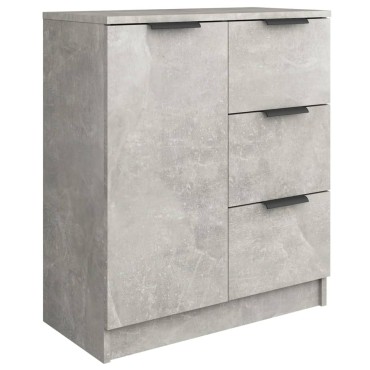 vidaXL Ντουλάπια 2 τεμ. Γκρι Σκυροδέματος 60x30x70cm Επεξεργ. Ξύλο