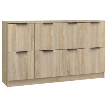vidaXL Ντουλάπια 2 τεμ. Sonoma Δρυς 60x30x70cm Επεξεργασμένο Ξύλο