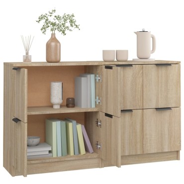 vidaXL Ντουλάπια 2 τεμ. Sonoma Δρυς 60x30x70cm Επεξεργασμένο Ξύλο