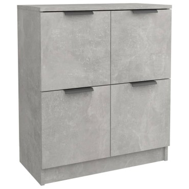 vidaXL Ντουλάπια 2 τεμ. Γκρι Σκυροδέματος 60x30x70cm Επεξεργ. Ξύλο