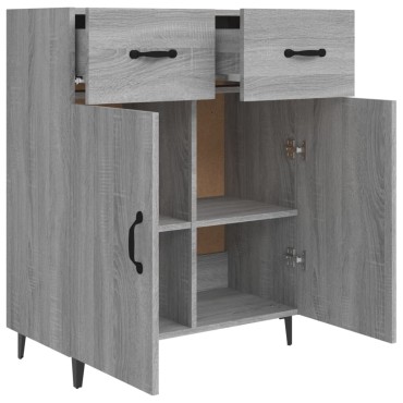 vidaXL Ντουλάπι Γκρι Sonoma 69,5x34x90cm από Επεξεργασμένο Ξύλο 1 τεμ.