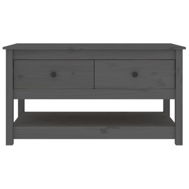 vidaXL Τραπεζάκι Σαλονιού Γκρί 102x49x55cm από Μασίφ Ξύλο Πεύκου 1 τεμ.