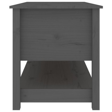 vidaXL Τραπεζάκι Σαλονιού Γκρί 102x49x55cm από Μασίφ Ξύλο Πεύκου 1 τεμ.