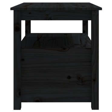 vidaXL Τραπεζάκι Σαλονιού Μαύρο 71x49x55cm Μασίφ Ξύλο Πεύκου 1 τεμ.