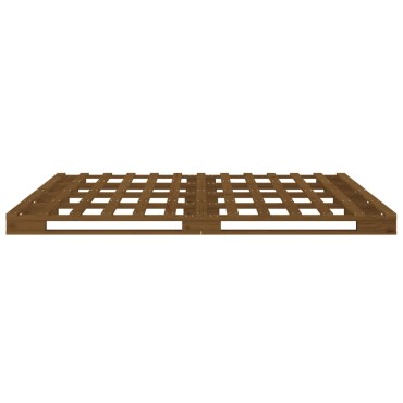 vidaXL Κρεβάτι Παλέτες Μελί 140 x 190 εκ. από Μασίφ Ξύλο Πεύκου