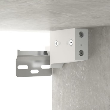 vidaXL Έπιπλο Καθρέπτη με LED Γκρι Σκυροδέματος 76x15x55cm 1 τεμ.