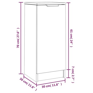 vidaXL Ντουλάπια 2 τεμ. Sonoma Δρυς 30x30x70cm Επεξεργασμένο Ξύλο