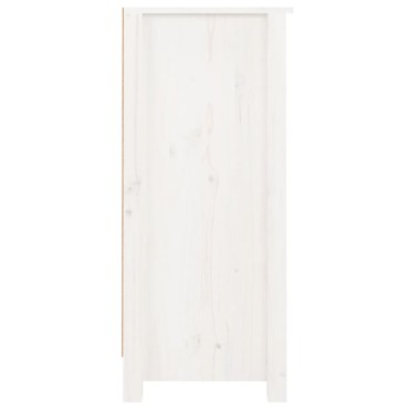 vidaXL Συρταριέρες 2 τεμ. Λευκό 40x35x80cm από Μασίφ Ξύλο Πεύκου