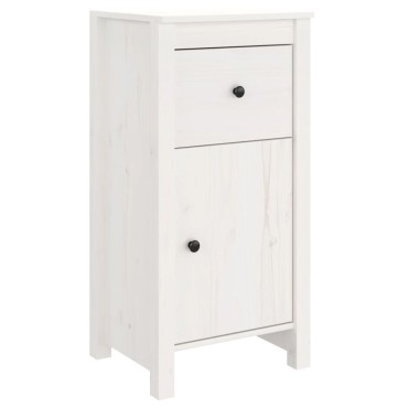vidaXL Συρταριέρες 2 τεμ. Λευκό 40x35x80cm από Μασίφ Ξύλο Πεύκου