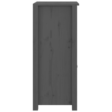 vidaXL Συρταριέρες 2 τεμ. Γκρι 40x35x80cm από Μασίφ Ξύλο Πεύκου