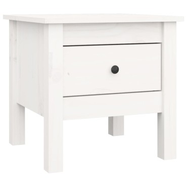 vidaXL Βοηθητικά Τραπέζια 2 τεμ. Λευκά 40x40x39cm Μασίφ Ξύλο Πεύκου