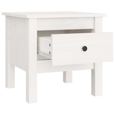 vidaXL Βοηθητικά Τραπέζια 2 τεμ. Λευκά 40x40x39cm Μασίφ Ξύλο Πεύκου