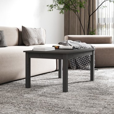 vidaXL Τραπεζάκι Σαλονιού Γκρι 80x50x40cm από Μασίφ Ξύλο Πεύκου 1 τεμ.