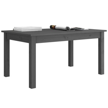 vidaXL Τραπεζάκι Σαλονιού Γκρι 80x50x40cm από Μασίφ Ξύλο Πεύκου 1 τεμ.
