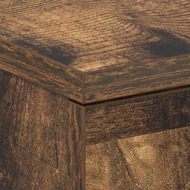 vidaXL Κομοδίνα 2 τεμ. Καπνιστή Δρυς 38x35x56cm από Επεξεργ. Ξύλο