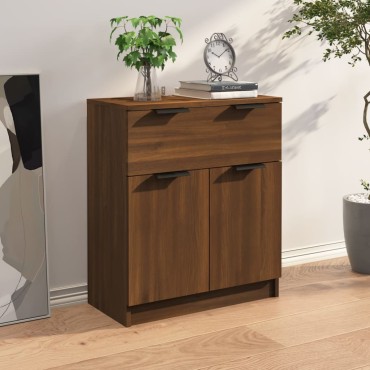 vidaXL Μπουφές Καφέ Δρυς 60x30x70cm από Επεξεργασμένο Ξύλο 1 τεμ.