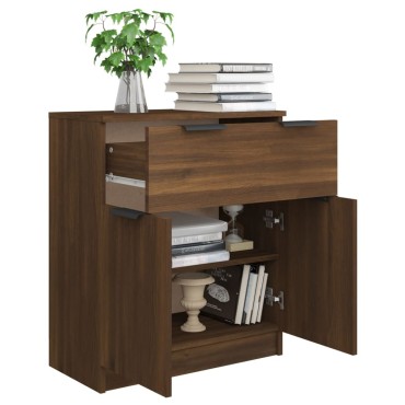 vidaXL Μπουφές Καφέ Δρυς 60x30x70cm από Επεξεργασμένο Ξύλο 1 τεμ.