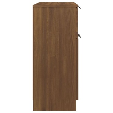 vidaXL Μπουφές Καφέ Δρυς 60x30x70cm από Επεξεργασμένο Ξύλο 1 τεμ.