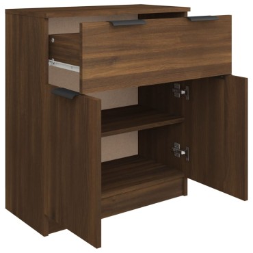 vidaXL Μπουφές Καφέ Δρυς 60x30x70cm από Επεξεργασμένο Ξύλο 1 τεμ.