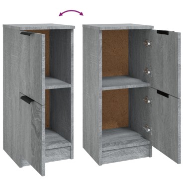 vidaXL Ντουλάπια 2 τεμ. Γκρι Sonoma 30x30x70cm Επεξεργασμένο Ξύλο