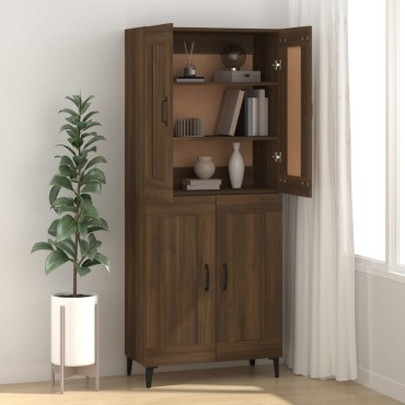 vidaXL Ντουλάπι Καφέ Δρυς 69,5x34x90cm Επεξεργασμένο Ξύλο 1 τεμ.