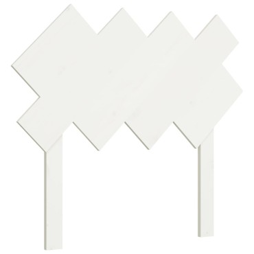 vidaXL Κεφαλάρι Κρεβατιού Λευκό 92x3x81cm από Μασίφ Ξύλο Πεύκου 1 τεμ.