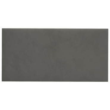vidaXL Πάνελ Τοίχου 12 τεμ. Σκούρο Γκρι 60x30 εκ. 2,16 μ² Βελούδο