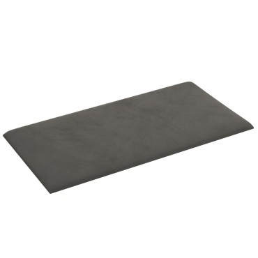 vidaXL Πάνελ Τοίχου 12 τεμ. Σκούρο Γκρι 60x30 εκ. 2,16 μ² Βελούδο