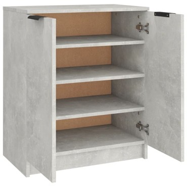 vidaXL Παπουτσοθήκη Γκρι Σκυροδέματος 59x35x70cm Επεξεργασμένο Ξύλο 1 τεμ.
