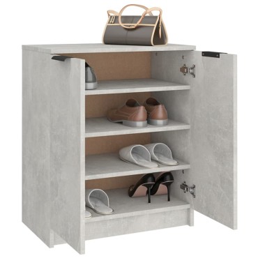 vidaXL Παπουτσοθήκη Γκρι Σκυροδέματος 59x35x70cm Επεξεργασμένο Ξύλο 1 τεμ.