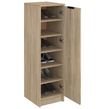 vidaXL Παπουτσοθήκη Sonoma Δρυς 30x35x100cm από Επεξεργασμένο Ξύλο 1 τεμ.