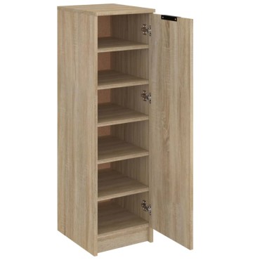 vidaXL Παπουτσοθήκη Sonoma Δρυς 30x35x100cm από Επεξεργασμένο Ξύλο 1 τεμ.