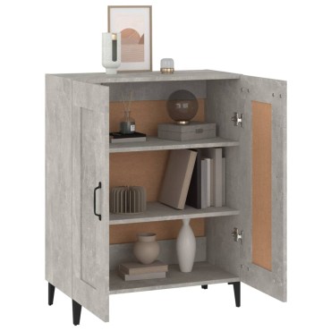 vidaXL Ντουλάπι Γκρι Σκυροδέματος 69,5x34x90cm Επεξεργασμένο Ξύλο 1 τεμ.