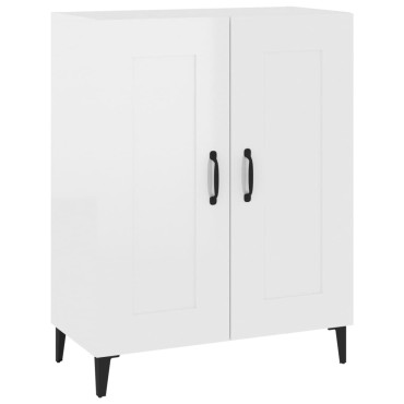 vidaXL Ντουλάπι Γυαλιστερό Λευκό 69,5x34x90cm Επεξεργασμένο Ξύλο 1 τεμ.
