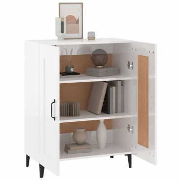 vidaXL Ντουλάπι Γυαλιστερό Λευκό 69,5x34x90cm Επεξεργασμένο Ξύλο 1 τεμ.