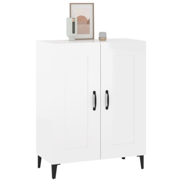 vidaXL Ντουλάπι Γυαλιστερό Λευκό 69,5x34x90cm Επεξεργασμένο Ξύλο 1 τεμ.