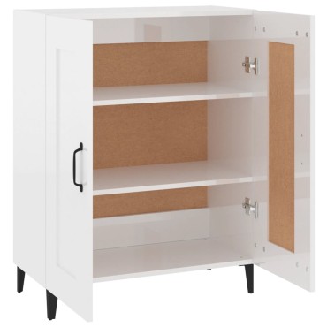 vidaXL Ντουλάπι Γυαλιστερό Λευκό 69,5x34x90cm Επεξεργασμένο Ξύλο 1 τεμ.