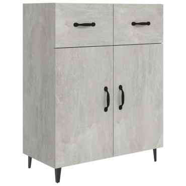 vidaXL Ντουλάπι Γκρι Σκυροδέματος 69,5x34x90cm Επεξεργασμένο Ξύλο 1 τεμ.