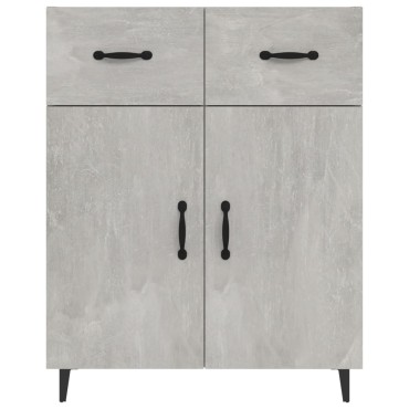 vidaXL Ντουλάπι Γκρι Σκυροδέματος 69,5x34x90cm Επεξεργασμένο Ξύλο 1 τεμ.