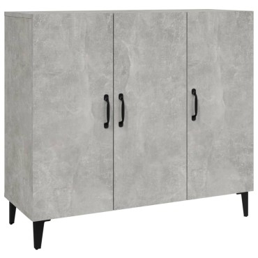 vidaXL Ντουλάπι Γκρι Σκυροδέματος 90x34x80cm Επεξεργασμένο Ξύλο 1 τεμ.