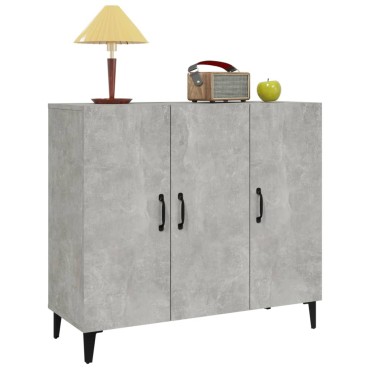 vidaXL Ντουλάπι Γκρι Σκυροδέματος 90x34x80cm Επεξεργασμένο Ξύλο 1 τεμ.